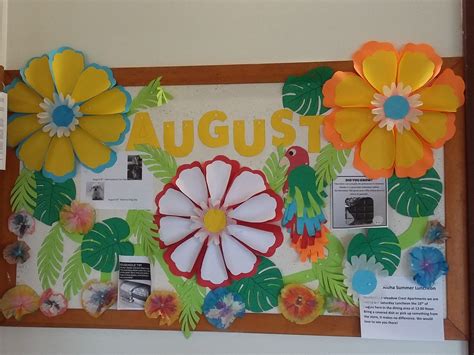 Senior Citizen Bulletin Board For August August Bulletin Boards