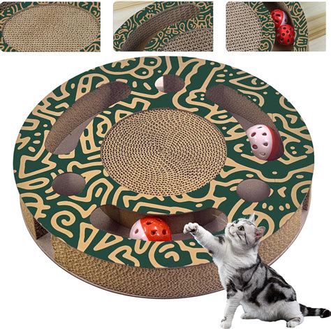 Amazon Lingynzh Cat Scratcher Board Round Cat Scratcher Cardboard