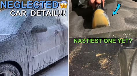 Cleaning A FILTHY Neglected Car Satisfying Full Detailing