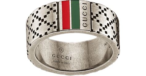 Gucci Diamantissima Ring In Metallic For Men Lyst