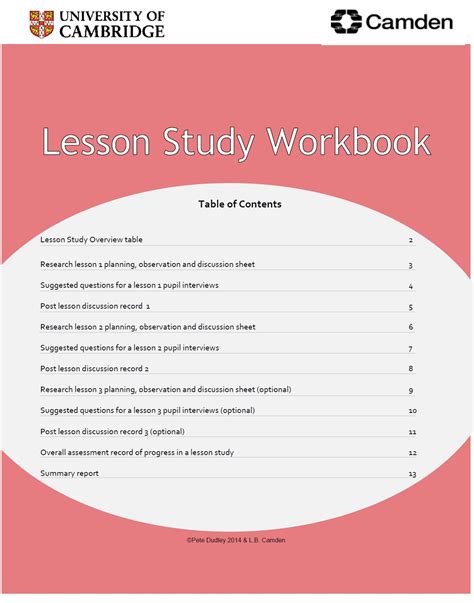 New! Lesson Study Workbook – free to download | lessonstudy.co.uk