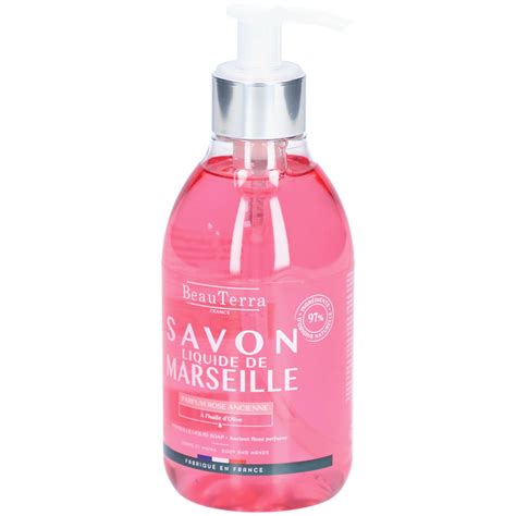 BeauTerra Savon Liquide de Marseille Rose à l Ancienne 300 ml