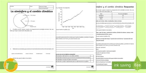 Ficha De Actividad La Atmósfera Y El Cambio Climático