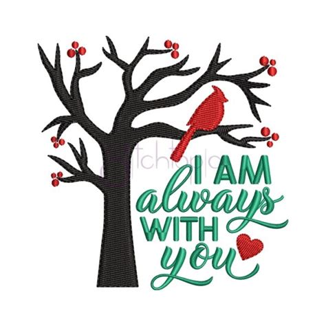 I Am Always With You Embroidery Design Stitchtopia