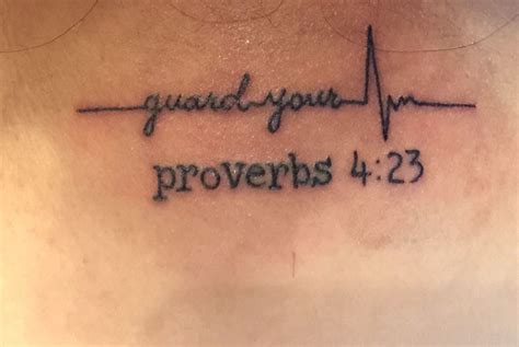 Proverbs 423 Tattoo Guard Your Heart Verse Tattoos Religious