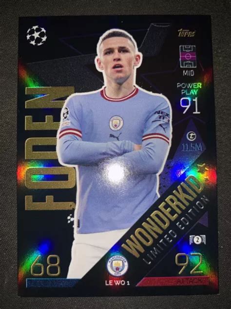 MATCH ATTAX 2022 23 Phil Foden Man City Wonderkid Limited Edition Le