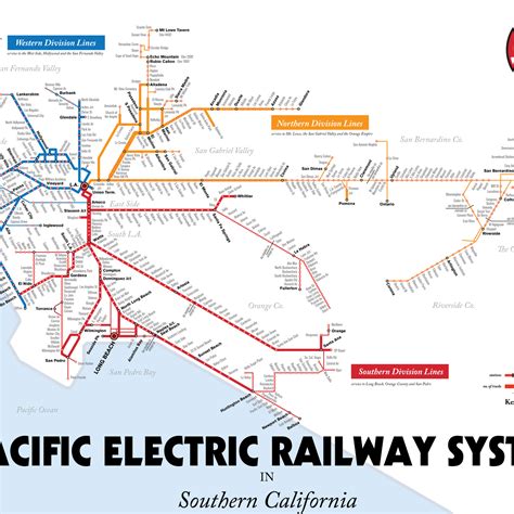 Pacific Electric Railway Map - Living Room Design 2020