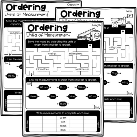 Ordering Units Of Measurement Worksheets Top Teacher