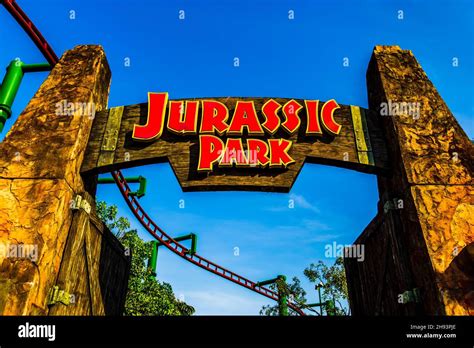 Jurassic Park, The Lost World at Universal Studios Singapore Stock ...