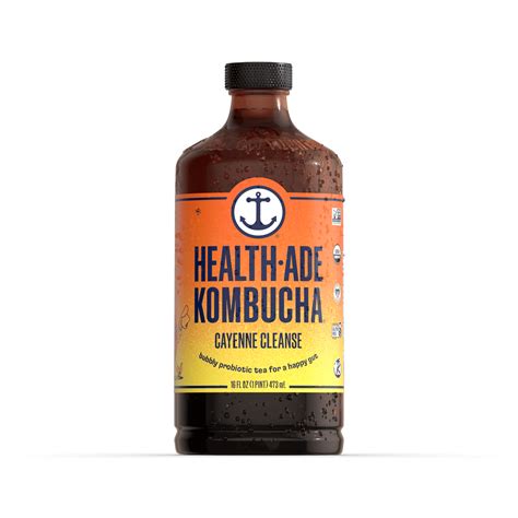 Health Ade Organic Ginger Kombucha Cayenne Cleanse 16 Fl Oz 12 Ct