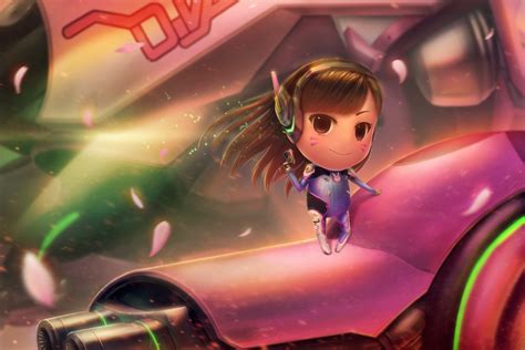 Overwatch Kid Dva Artwork Wallpaper Hd Games Wallpapers K Wallpapers