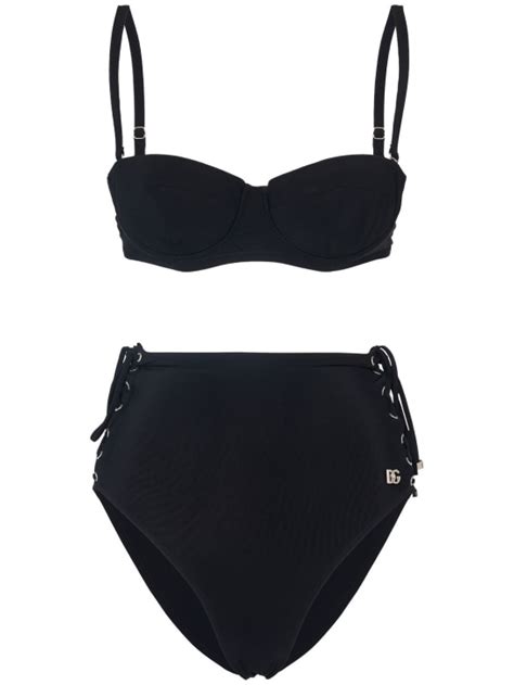 Jersey Bikini Set W Laces Dolce Gabbana Women Luisaviaroma