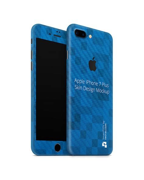 Apple iPhone 7 Plus Mobile Skin Design Template (Front-Back Angled ...