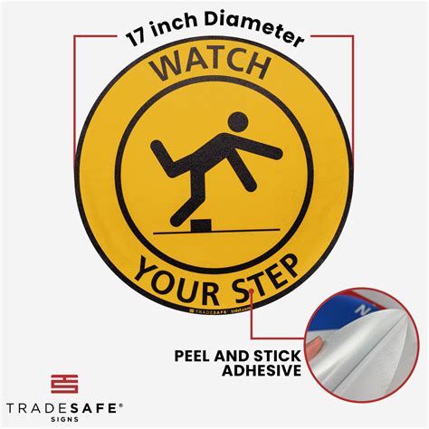 Watch Your Step Sign - Anti-Slip Floor Sticker | TRADESAFE