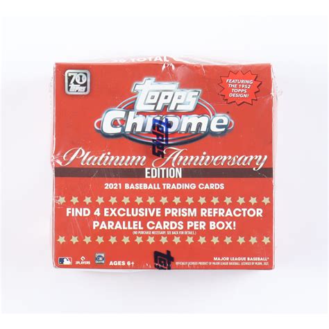 2021 Topps Chrome Platinum Anniversary Baseball Mega Box With 9 Packs