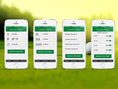 Golf Mobile Booking App by Carl Wheatley on Dribbble