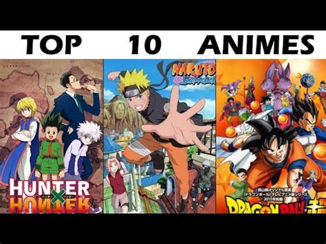 Top 10 Animes Mais Vistos YouTube