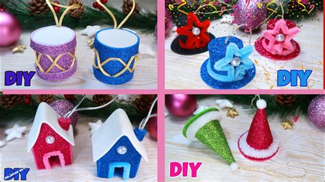 4 Diy ideas de adornos de Navidad de foami o goma eva muy fáciles