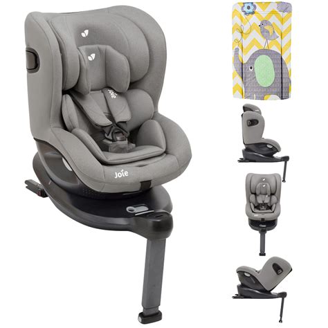 Joie i-Spin 360 i-Size Car Seat - Grey Flannel with FREE Elephant ...