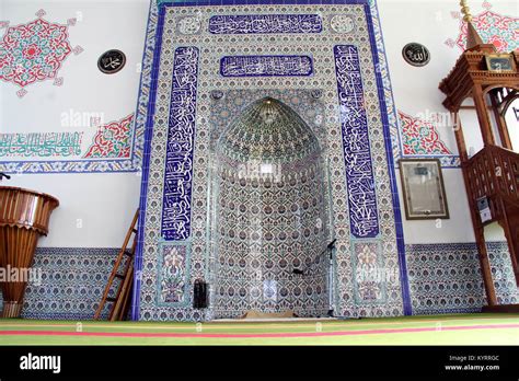 classical turkish mosque  mihrab  minbar stock photo alamy
