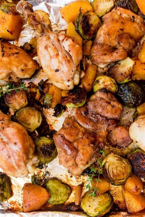 Dijon Maple Chicken With Brussels Sprouts Reluctant Entertainer