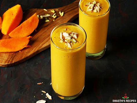 Mango Milkshake Recipe - Swasthi's Recipes