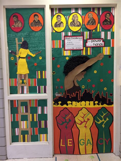 Black Excellence Classroom Door Black History Month Display Black History Month Crafts Black