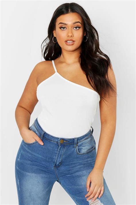 Plus Basic One Strap Rib Cami Boohoo In 2021 Trend Setting Women