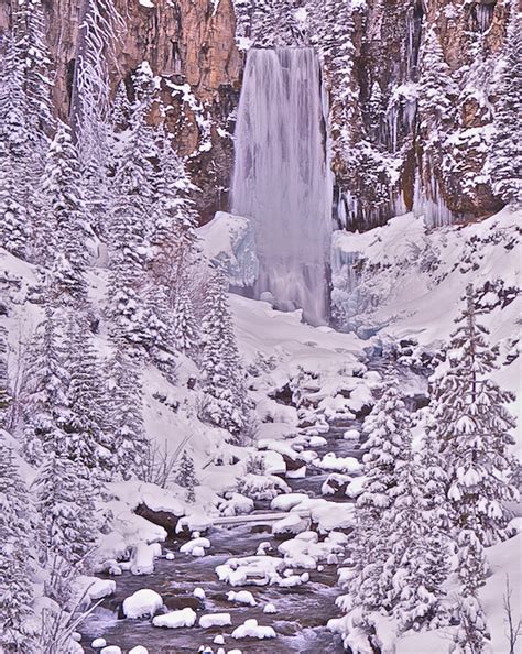 Bend, Oregon's Tumalo Falls in Winter - Mike Putnam Photography