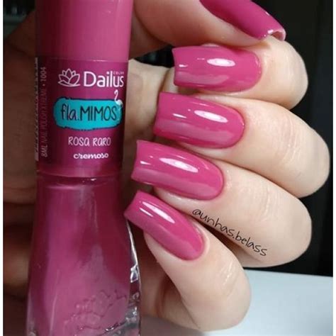 Esmalte Cremoso Dailus Rosa Raro Shopee Brasil