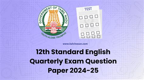 Th English Quarterly Exam Question Papers Kalvi Nesan