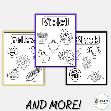 Multi Color Border Illustrative Colors Kindergarten Coloring Page A