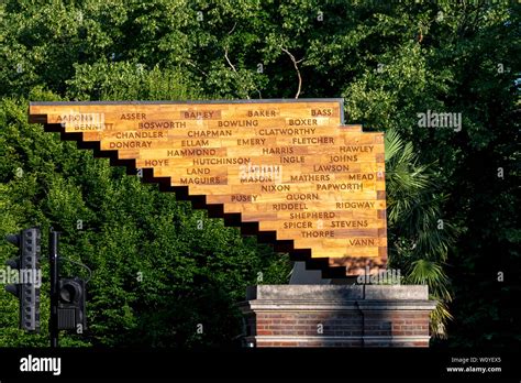 LONDON, UK - JULY 08, 2018: Memorial to the 173 people who died in the ...