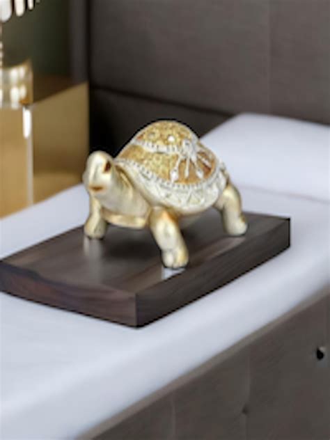 Buy Athome By Nilkamal Gold Toned Turtle Showpiece Showpieces For