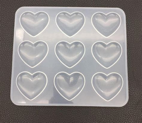 Silicone Resin Molds Silicone Heart Mold Puffy Heart Pendant Etsy