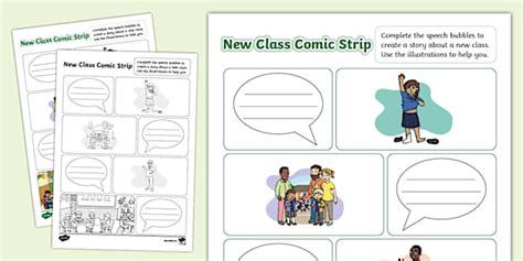 New Class Finish The Comic Strip Worksheet Teacher Made