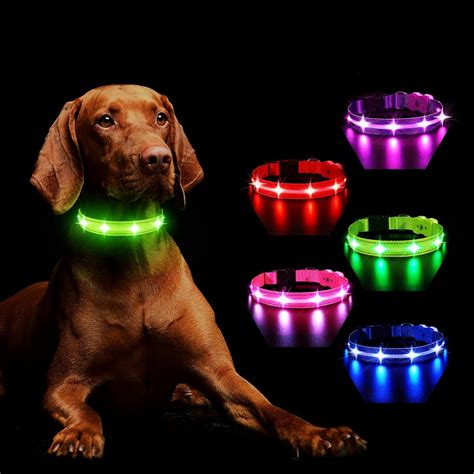 Masbrill Light Up Dog Collars Rgb Lighted Dog Collar