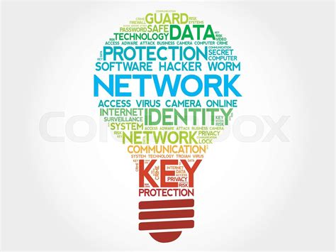 Network Bulb Word Cloud Stock Vector Colourbox