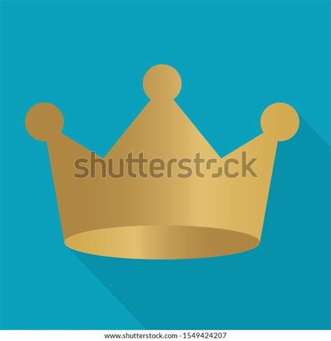 Golden Crown Icon Vector Illustration Stock Vector Royalty Free