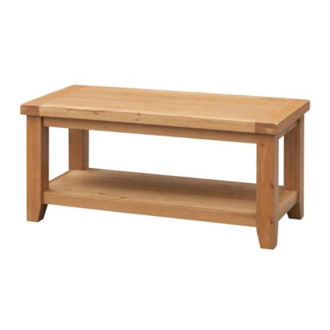 Acorn Solid Oak Coffee Table With Shelf Heartlands Furniture Wholesale Ltd