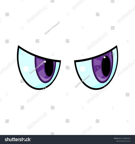 Evil Eyes Drawing On White Background Stock Vector (Royalty Free ...