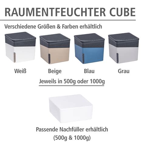 Set Raumentfeuchter Cube Nachfüller 1000 g 5 teilig Luftentfeuchter