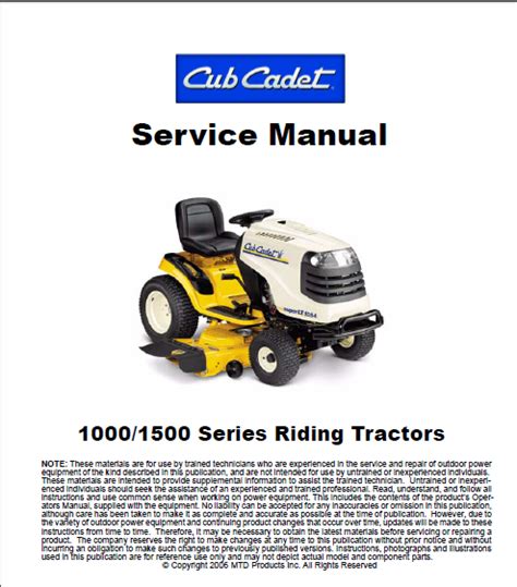 Cub Cadet Xt Lt Service Manual Pdf