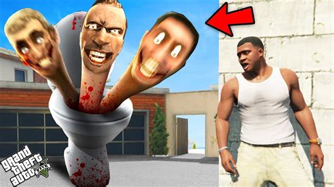 Gta This Skibidi Toilet Monster Destroy Los Santos With Franklin In