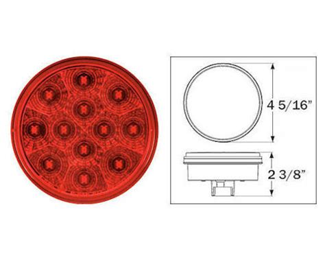 Optronics Stl Rb Miro Flex Inch Round Red Led Stop Turn Tail Light