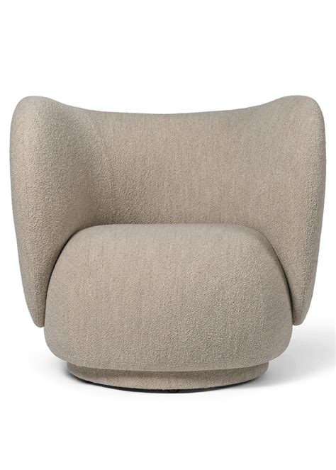 Ferm Living Rico Lounge Chair Sessel Soft Boucl Natural