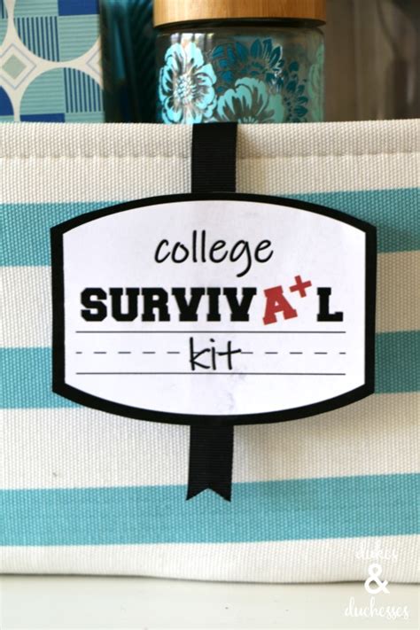 College Survival Kit With Printable Dukes And Duchesses