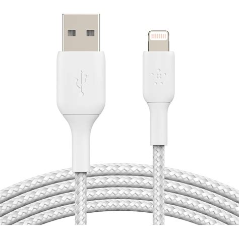 Belkin Boost Charge Lightning Til Usb A Flettet Kabel M Hvit Elkj P