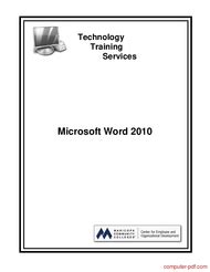 Pdf Microsoft Word Free Tutorial For Beginners