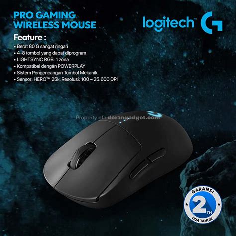 Logitech G Pro Wireless Mouse Gaming Doranid